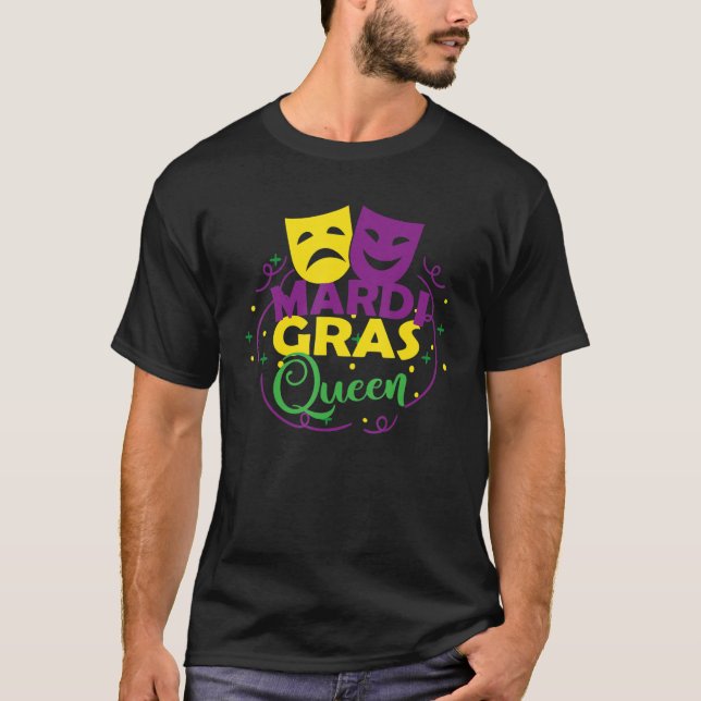 Camiseta Mardi Gras Pajamas Mardi Gras Reina Corona Mujeres (Anverso)