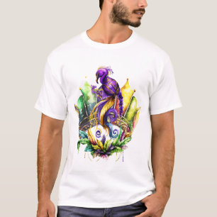 Camiseta Mardi Gras - Pájaro y Corona