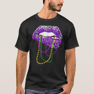 Camiseta Mardi Gras para las mujeres lucen disfraz de Queen