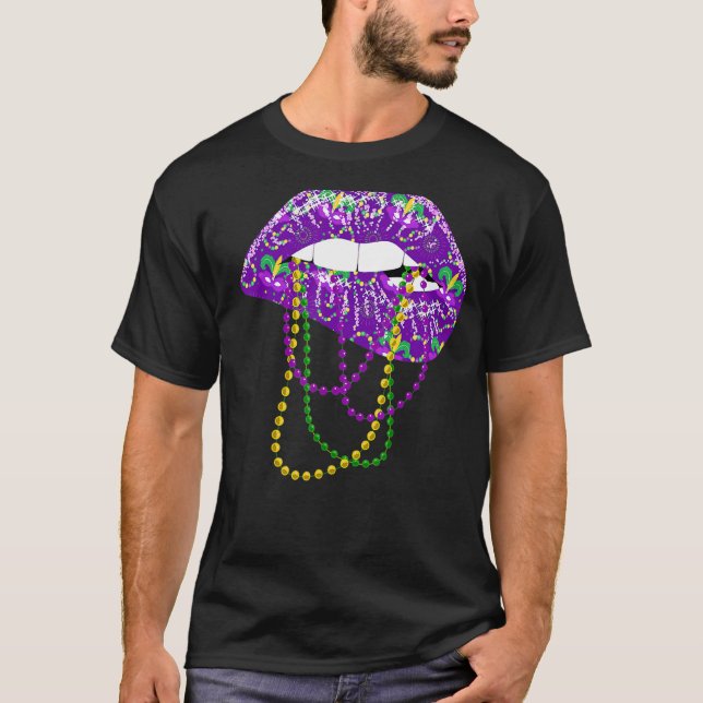Camiseta Mardi Gras para las mujeres lucen disfraz de Queen (Anverso)