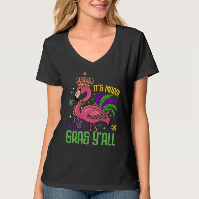 Camiseta Mardi Gras Para Mujeres Hombres Es Mardi Gras Y'al (Anverso)
