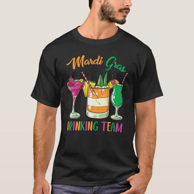 Camiseta Mardi Gras Party Drinking Team Crawfish Carnival P (Anverso)