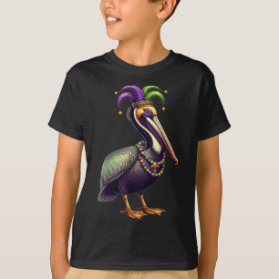 Camiseta Mardi Gras Pelican Louisiana Desfile Animal Lover