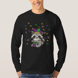 Camiseta Mardi Gras Raccoon With Drum Mardi Gras Costume
