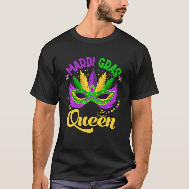 Camiseta Mardi Gras Reina Mardi Gras Mamá Banda Grasa Marte (Anverso)