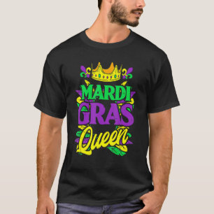 Camiseta Mardi Gras Reina Máscara Fiesta Carnaval de Nueva 