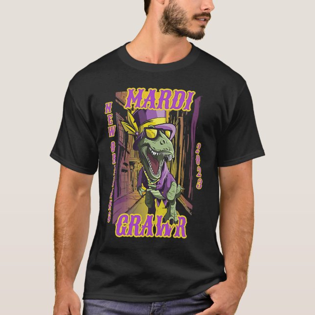 CAMISETA MARDI GRAS REX MARTI GRAWR PARTY NEW ORLEANS 2023  (Anverso)