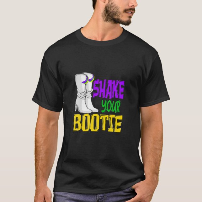 Camiseta Mardi Gras sacude tus gastos de Bootie Majorette C (Anverso)