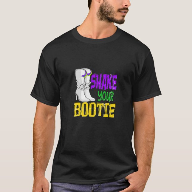 Camiseta Mardi Gras sacude tus gastos de Bootie Majorette C (Anverso)