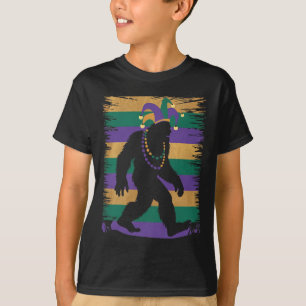 Camiseta Mardi Gras Sasquatch Funny Bigfoot Fiesta Para Hom