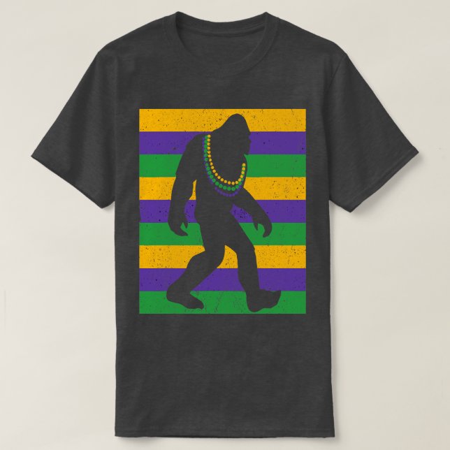 Camiseta Mardi Gras Sasquatch TShirt (Diseño del anverso)