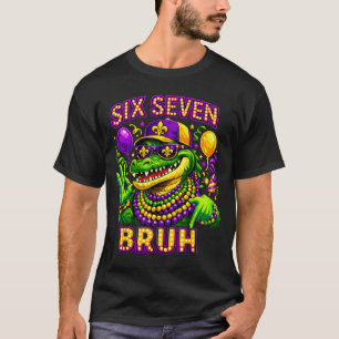 Camiseta Mardi gras seis siete hermano mardigator caimán 6 