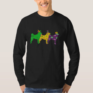 Camiseta Mardi Gras Shiba Inu Beads Festival Jester Gorra
