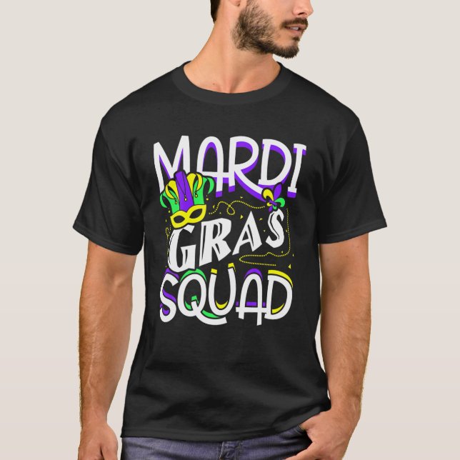 Camiseta Mardi Gras Squad Funny (Anverso)