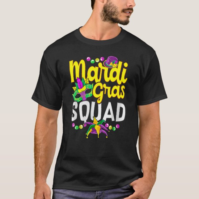Camiseta Mardi Gras Squad Matching Family Group 2023 New O (Anverso)