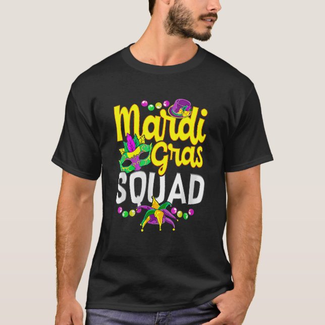 Camiseta Mardi Gras Squad Matching Family Group 2023 New O (Anverso)