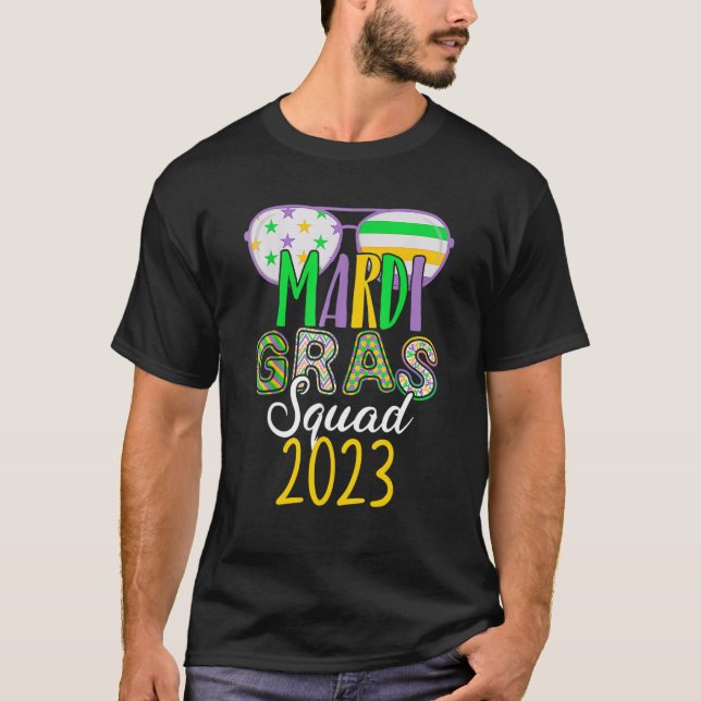Camiseta Mardi Gras Squad Matching Family Group 2023 New O (Anverso)