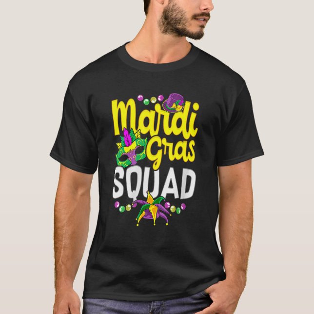 Camiseta Mardi Gras Squad Matching Family Group 2023 New O (Anverso)