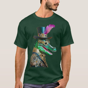 Camiseta Mardi Gras Steampunk Fiesta Animal Alligator