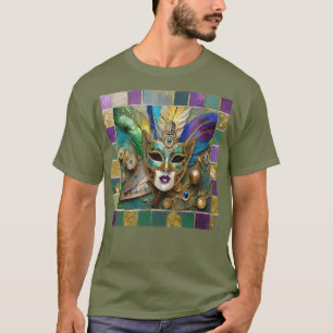 Camiseta Mardi Gras Tercer Ojo Máscara De Pescado De Cerámi