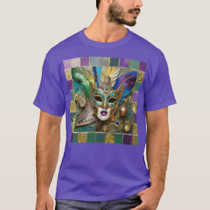 Camiseta Mardi Gras Tercer Ojo Máscara De Pescado De Cerámi