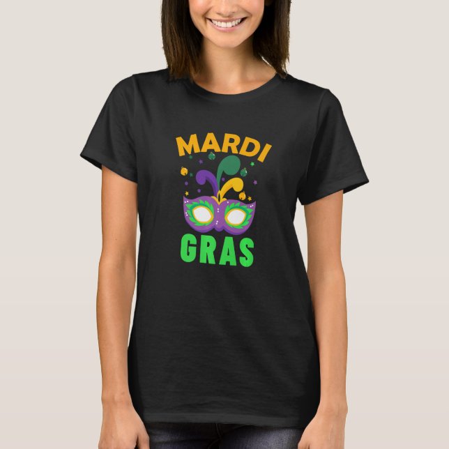 Camiseta Mardi gras todos celebrando mamáes de fiesta I lov (Anverso)