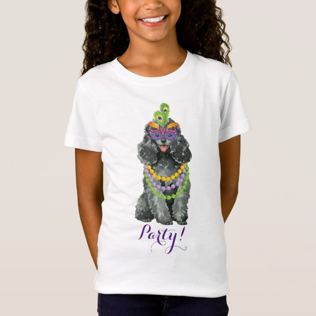 Camiseta Mardi Gras Toy Poodle (Anverso)