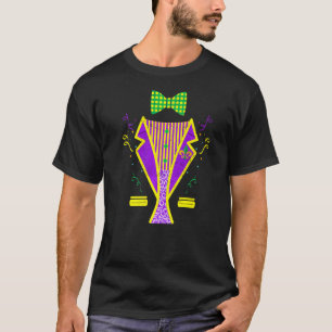 Camiseta Mardi Gras Tuxedo disfraz divertido desfile de car