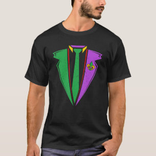 Camiseta Mardi Gras Tuxedo Suit Gentlemen Carnaval Hombres 