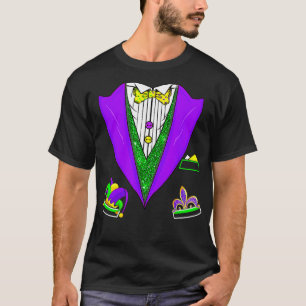 Camiseta Mardi Gras Tuxedo Vest Fiesta desfile de carnaval
