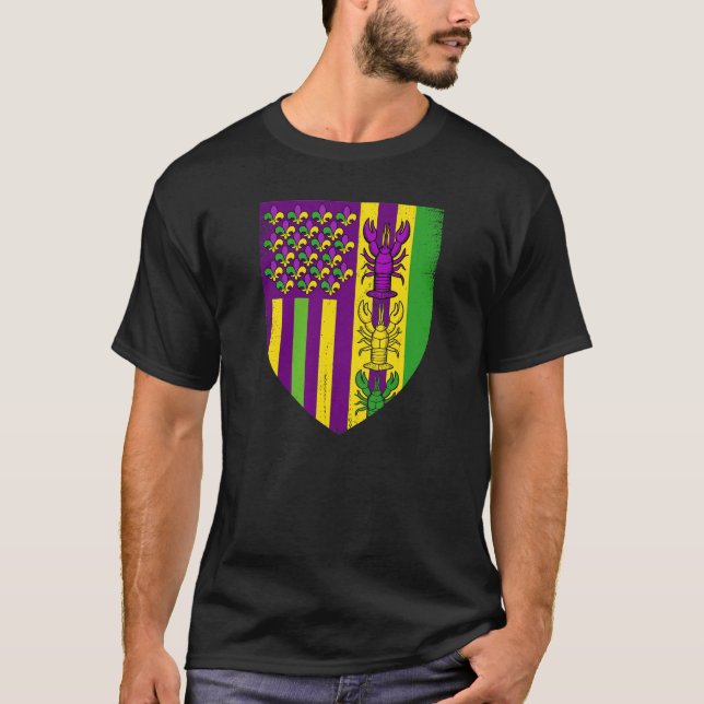 Camiseta Mardi Gras USA American Flag Crawfish (Anverso)