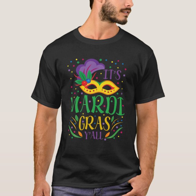 Camiseta Mardi Gras Vestir Su Máscara De Máscara De Mardi G (Anverso)