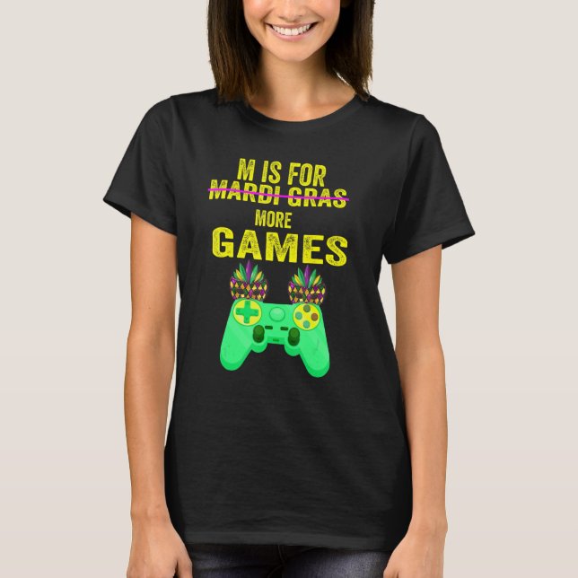 Camiseta Mardi Gras Video Game Controller Awesome Boys Cost (Anverso)