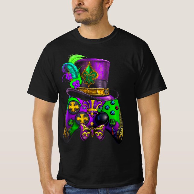 Camiseta Mardi Gras Video Game Controller E sport para niño (Anverso)
