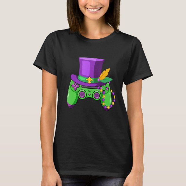 Camiseta Mardi Gras Video Game Controller Jester Gorra Appa (Anverso)