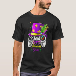 Camiseta Mardi Gras Video Game Controller Jester Mask Costu