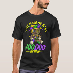 Camiseta Mardi Gras Voodoo Doll Funny Jester Masquerade Par