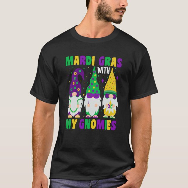 Camiseta Mardi Gras With my Gnomies celebrations parade par (Anverso)