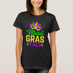Camiseta Mardi Gras Yall Carnival Máscara De Máscara Vestir