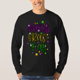 Camiseta Mardi Gras Yall Funny Vinatage New Orleans Fiesta