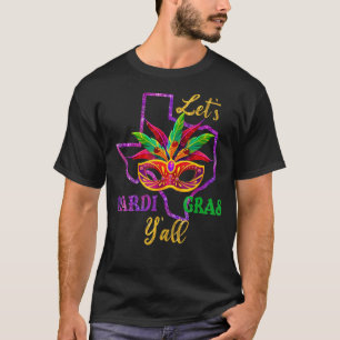 Camiseta Mardi Gras Y'all Galveston Divertido Cute Beads Y 