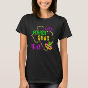 Camiseta Mardi Gras Yall New Orleans Mardi Gras Carni