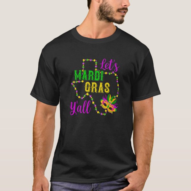 Camiseta Mardi Gras Yall New Orleans Mardi Gras Carni (Anverso)