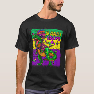 Camiseta Mardi Grawr Dinosaur Mardi Gras Rex Dino Boys Todd