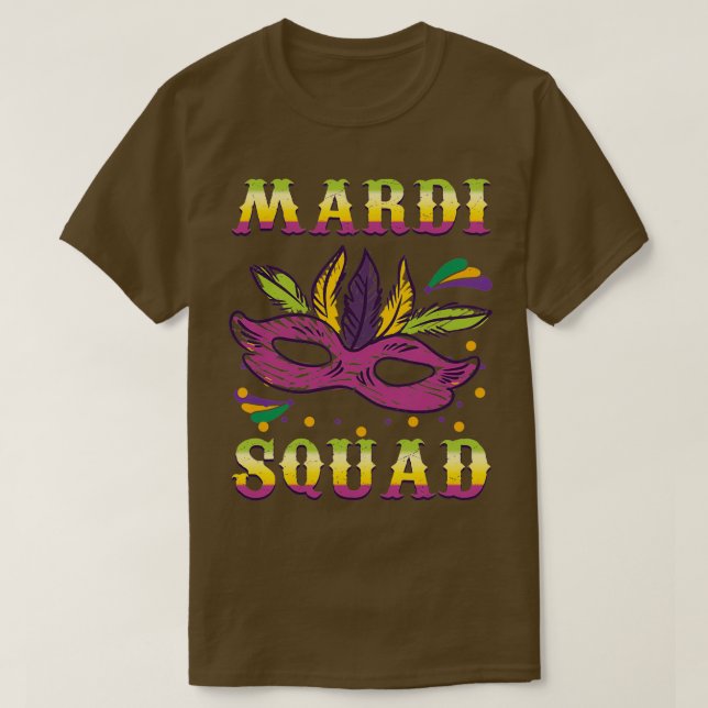 Camiseta Mardi Squad Mask Masquerade cuentas Gras Mardi (Diseño del anverso)