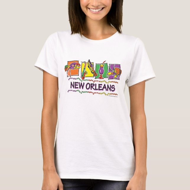 Camiseta Mardis Gras, Guardia Fiesta, Nueva Orleans, (Anverso)