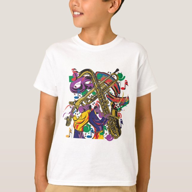 Camiseta Mardis Gras JAZZY (Anverso)