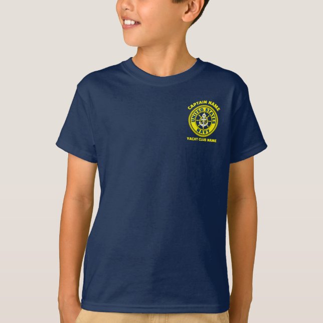 Camiseta Marea azul Anchor barco capitán (Anverso)