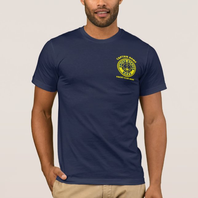 Camiseta Marea azul Anchor barco capitán (Anverso)
