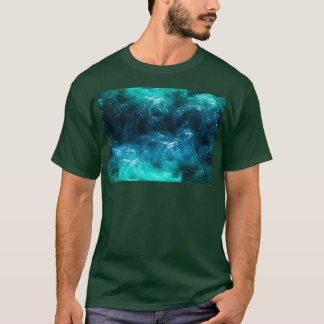 Camiseta Marea azul verde sin costura corrientes oceánicas 